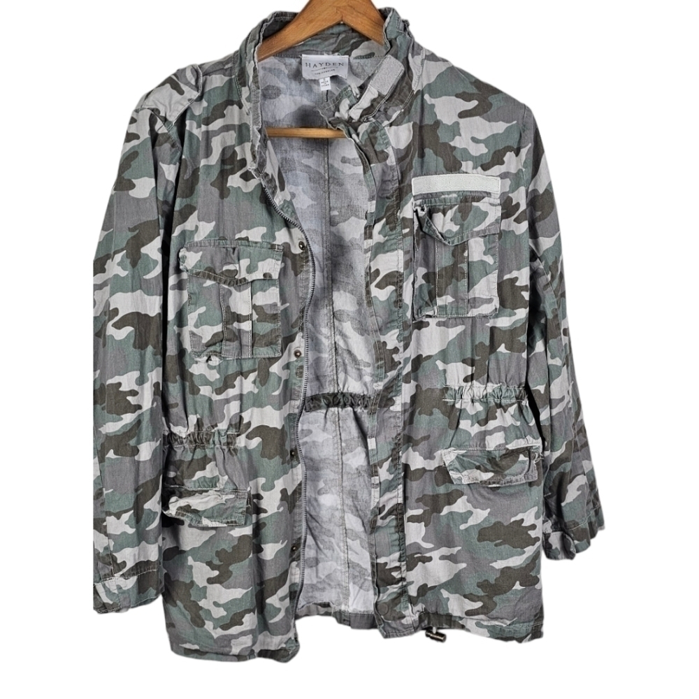 Hayden Los Angeles Camo Military Cargo Utility Jacket Cotton Women’s Small
